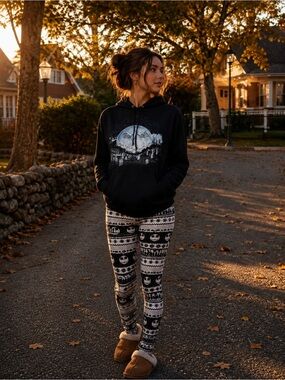 Disney Jack Skellington Hoodie & Lounge Set Cozy Goth Halloween